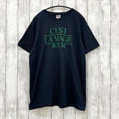 【 FRUIT OF THE LOOM 】フルーツオブザルーム フレンチロゴ 半袖 Tシャツ ブラック Lサイズ