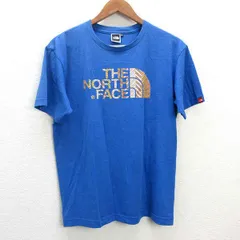 z■ノースフェイス/THE NORTH FACE Rope Dome Tee NT31326 ロゴ総柄 半袖Tシャツ【M】青/MENS/154【中古】