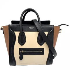 美品　CELINE セリーヌ ラゲージ ナノ ブラック ショルダー　旧ロゴ CELINE 極 美品 希少品 セリーヌ ラゲージ ナノ レザー ロゴ 本