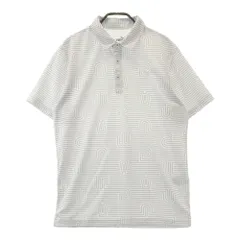 サイズ：M PUMA GOLF プーマゴルフ  半袖ポロシャツ ボーダー総柄 グレー系 [240101485549] ゴルフウェア メンズ ストスト