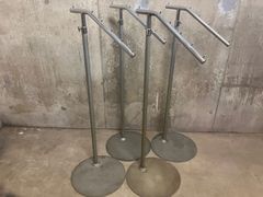 中古 什器 中古什器 傾斜ハンガー　4台セット   什器　陳列　フック　売場　販促　スチール　デコ　ストアエキスプレス　POP　看板  什器デポ