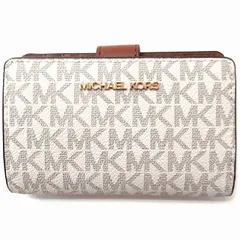 【新品 未使用】MICHAEL KORS マイケルコース アウトレット 財布 シグネチャーJET SET TRAVEL MD 二つ折りウォレット 35F8GTVF2B