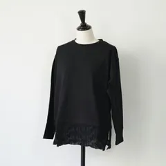 LUEUF (ルフ) | 裾シュリンクレースプルオーバー (black / gray) | トップス プルオーバー お洒落