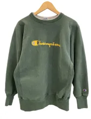 チャンピオン Champion 90s～ ヴィンテージ vintage 刺繍タグ リバースウィーブ REVERSE WEAVE US古着 スクリプトロゴ 刺繍  スウェット グリーン Lサイズ 101MT-3883