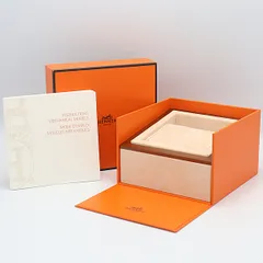 説明書付 エルメス 空箱/BOX 腕時計用 オレンジ レディース/メンズ腕時計用 2000000 NSK OMI