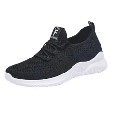 レディース スニーカー 素早く履ける スポーツシューズ カジュアルシューズ トレーニング 軽量 通気 通勤通学 日常用 (ブラック, 23.0 cm) [ブラック] [23.0 cm]