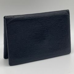 エルメス HERMÈS カルヴィ 名刺入れ カードケース パスケース レザー ブラック D刻印 シルバー金具 2019年製造