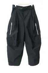 ボッテガヴェネタ BOTTEGA VENETA SALON 02 CARGO PANTS 三角バックル サロン ワイド カーゴ パンツ 683553 V19S0 46 黒 ブラック ブランド古着ベクトル 中古☆AA★■241207のサムネイル