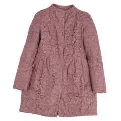 極美品 ヴァレンティノ VALENTINO コート ジャケット ダウンコート 総レース 総柄 アウター レディース 38(S相当) ライトパープルのサムネイル