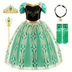 花柄半袖プリンセスドレス、夢のような女の子のドレスアップ、ハロウィンパーティー、ワンピース、カーニバル、誕生日プレゼント、パフォーマンス、ディズニー