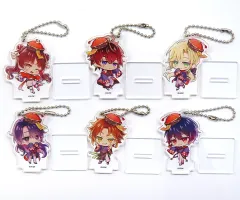【中古】キーホルダー [単品] 集合 描きおろしちびキャラアクリルスタンドキーチェーン6個セット 「Switchソフト 燃えよ! 乙女道士 ～華遊恋語～ スペシャルステラセット」 同梱特典