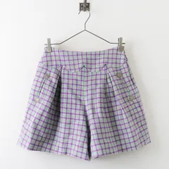 フランシュリッペ franche lippee ウール千鳥チェック ショートパンツS/グレー系 タック 猫 ねこ【2400013862677】のサムネイル