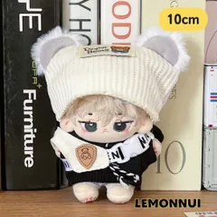 10cm 着せ替え ぬいぐるみ服 ぬい服 くま耳 帽子付き パーカー ぬい活 推し活 推しぬい 綿人形 棉花娃娃 ちびぬい服 ちびぐるみ コットンドール cotton doll-B5607