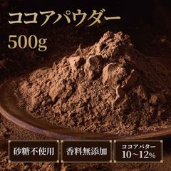 ココアパウダー 500g ココアバター10～12% 砂糖不使用 香料無添加 オランダ製造 味楽堂