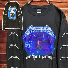 長袖 Tシャツ ロンT メタリカ METALLICA 黒 tee ティーシャツ バンド ロック ツアー ライブ 映画 ムービー キャラ 両面 プリント 派手 奇抜 古着 ビンテージ vintage メタル ラッパー アーティスト 2025  2500 p20/