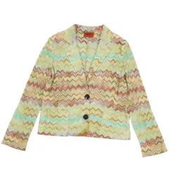 美品 ミッソーニ MISSONI ニット ジャケット テーラード シングル 総柄のサムネイル