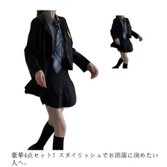 卒業式スーツ4点セット 女の子　ゆったりサイズ フォーマルスーツ 女児 ジュニアスーツ スカート レデイース 制服 無地 卒服 中学生 チェック柄  卒業式服 結婚式 お受験 発表会#ylp222