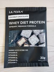 30ｇ×６袋セット販売　WHEY DIET PROTEIN ココナッツチョコレート風味　　賞味期限2025・6　未開封新品　ULTORAホエイプロテイン
