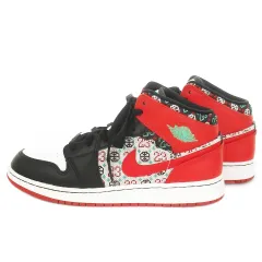 ナイキ NIKE GS Air Jordan 1 Mid SE Holiday スニーカー シューズ ハイカット レースアップ ロゴ 23 バスケットボール 25cm 赤 レッド DM1208-150 /MN6 ■GY12