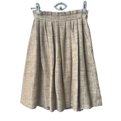 DD114 EPOCA エポカ ひざ丈スカート ベージュ レディース 38サイズ