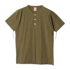 ヘルスニット Healthknit 906S ヘンリーネック 半袖Tシャツ メンズ モスグリーン M L XL