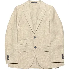 GREEN LABEL RELAXING アンゴラ混ミックス地テーラードジャケット ベージュ 42サイズ