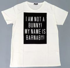 [중고] 의류 버나비 브룩스 Jr.(I AM NOT A BUNNY) 로고 티셔츠 화이트 프리 사이즈 [극장판 TIGER & BUNNY -The Rising-]