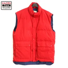 90s vintage Eddie Bauer 無地 キルティング ダウンベスト メンズ 表記Lサイズ