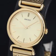 稼動 セイコー 1N21-0052 QZ ゴールド文字盤 レディース腕時計 SGN 2000000