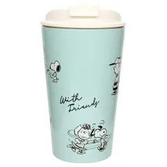 ☆ スヌーピー.グリーン ☆ キャラクター フタ付きステンレスタンブラー 300ml ステンレスタンブラー フタ付き キャラクター タンブラー 保温 保冷 蓋つき ふた コーヒータンブラー コーヒー マイボトル おしゃれ かわいい ギフト 誕生日 大人