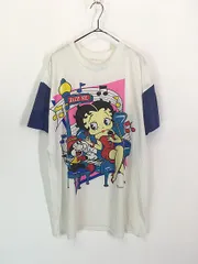 レディース 古着 90s BETTY BOOP ベティ ジャズ ミュージック キャラクター プリント Tシャツ ワンピース ひざ丈 XL位 古着 