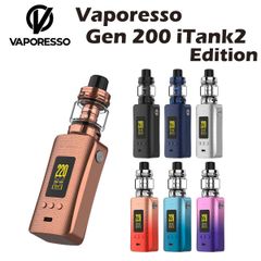 Vaporesso GEN 200 Kit iTank 2 Edition スターターキット ベポレッソ モッド バッテリー 510規格 220W 18650×2 type-c AXONチップ 小型 電子タバコ ベイプ 本体 アトマイザー vape