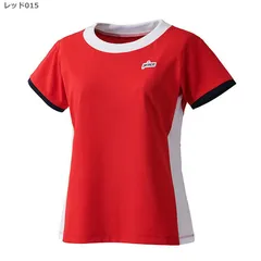 【新品】prince(プリンス) 遮熱 吸汗速乾 半袖ウェア レディース・ウィメンズ テニス ゲームシャツ 日本バドミントン協会審査合格品 レッド　WF2084