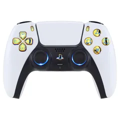 eXtremeRate ps5コントローラー（BDM-010&amp-BDM-020）に対応用マルチカラー発光D-padサムスティックシェアオプション、プレステ5コントローラー用ホームフェイスボタン、
