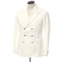 【中古】タリアトーレ TAGLIATORE ストレッチコットン ダブルジャケット ホワイト【サイズ48】【メンズ】