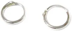 【特価商品】フープピアス リングピアス シルバー925 両耳セット (シルバー925 8mm)