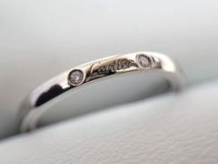 カルティエ バレリーナ カーブ リング 3Pダイヤ pt950 7号 指輪 アクセサリー Cartier
