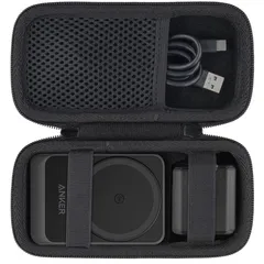 新品 3-in-1 マグネット式 3-in-1) ワイヤレス充電ステーション専用収納ケース，ブラック‐Khanka (Foldable Station Charging Wireless MagGo 【ケースのみ】Anker