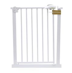 Ycozy ベビーゲート スチール製 ペットゲート 突っ張り式 約65～74cm(高さ77cm)  ホワイト 上下ダブルロック オートクローズ オープンホールド 前後開閉式 【未使用品】 【沖縄・離島配送不可】