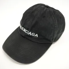 BALENCIAGA/バレンシアガ L 59 ロゴ コットン キャップ ブラック ユニ