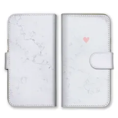 Galaxy S23 SC-51D SCG19 ケース 手帳型 ギャラクシーS23 スマホケース 携帯ケース 大理石 ハート おしゃれ エレガント 大人女子 シンプル 可愛い かわいい　ホワイト　白色 カラー01