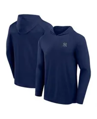 【送料無料】 ファナティクス メンズ Tシャツ トップス Men'sNavy New York Yankees Front Office Power Mono Long Sleeve Hoodie T-Shirt Navy