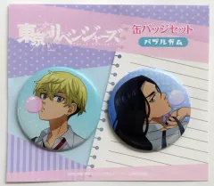 【中古】バッジ・ピンズ 松野千冬＆場地圭介 缶バッジセット バブルガム 「東京リベンジャーズ 渋谷ポップアップショップジャック2023 BUBBLE POP-UP SHOP in 渋谷PARCO」