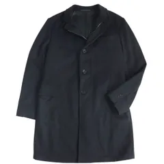 極美品●ARMANI COLLEZIONI アルマーニコレッツォーニ カシミヤ混 WZIP ロングコート ブラック 希少大きいサイズ54 正規品 メンズ　q12-st30321-71のサムネイル
