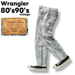 【希少】 80s90s ラングラー Wrangler 50s復刻 ケミカルウォッシュ ルーズテーパード デニムパンツ ジーンズ 29 インディゴ メンズ レディース ユニセックス