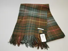 グレンプリンス Glen Prince 大判 ストール ラムウール100% TK450 MUTED HUNTING ブラウン チェック レディース e_u F-NEW156