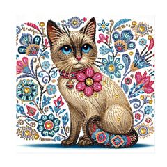 特価商品 JISHSHAY ダイヤモンドアート 特殊形状 ラインストーン 30x30cm 5D ダイヤモンドアート 猫 ビーズアート 上級者 ダイヤモンドペインティング 初心者 ダイヤモンドアート 花 人気 ダイヤモンドアート 小さいサイズ 手芸キット 大人と