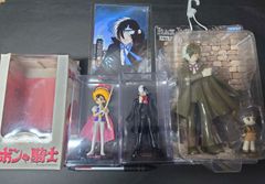 【オマケ付￥50アトム絵葉書2枚】ポストカード/手塚治虫フィギュアセット/ケース付リボンの騎士/ブラックジャックとピノコとブラックジャックの未開封フィギュア