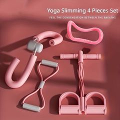 【新品未使用】ヨガ5点セット フットペダル レッグトレーナー 太ももスリマー レジスタンスバンド ヨガリング 自宅筋トレ 美ボディ 運動器具