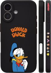 【人気商品】ドナルドダック ディズニー iPhone16 用 ケース スマホケース アイフォン16 カバー 【全機種対応】 カバー かわいい 側面設計 TPU レンズ保護 ワイヤレス充電対応 指紋防止 黒 かわいい サイドデザイン 6.1インチ iPhone1